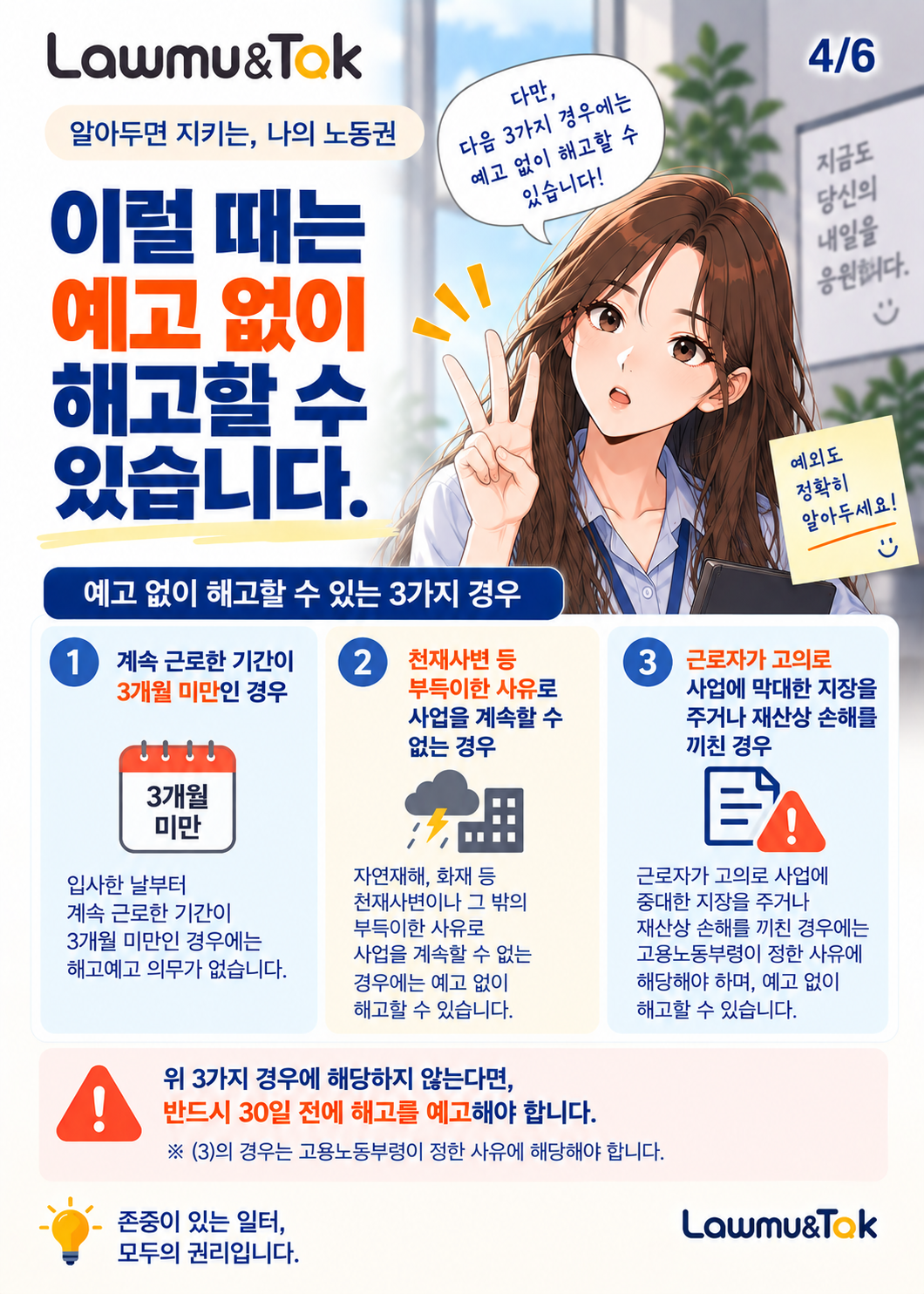 카드 4: 해고예고수당, 언제 받을 수 있나